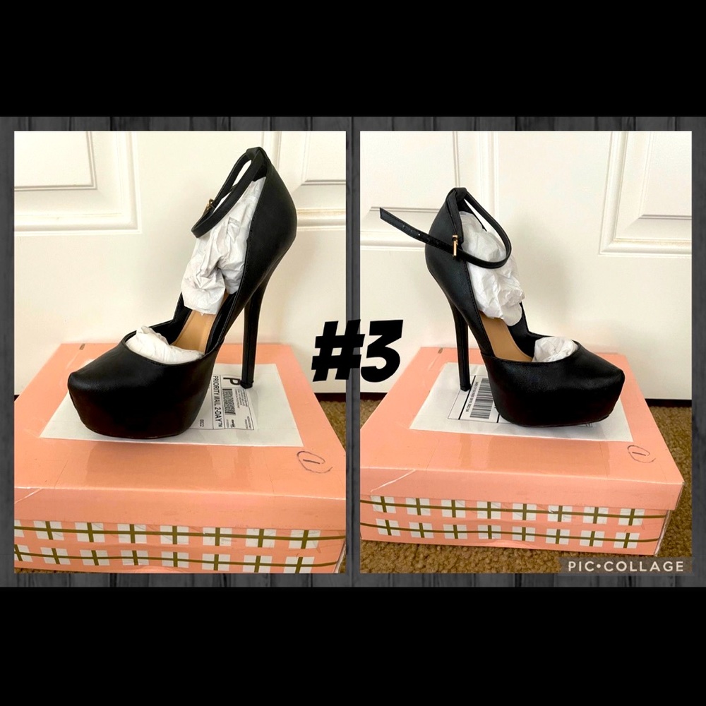 New Wild Diva black Maryjane stiletto heels Sz 8